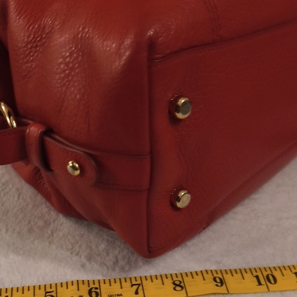 Coach Cherry Red Leather Satchel - Picture 6 of 16